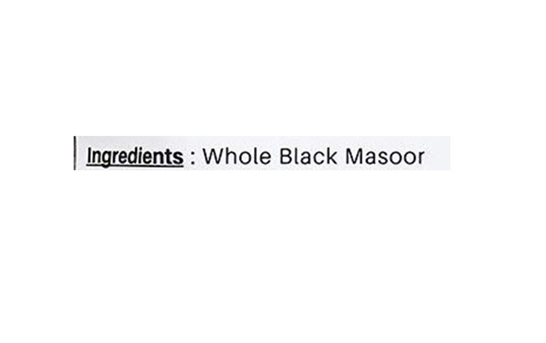 Nurture Tree Kaali Masoor Dal, Whole Black Masoor   Pack  500 grams